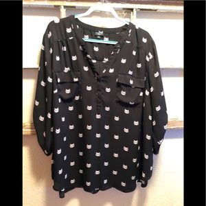 Cool cat blouse